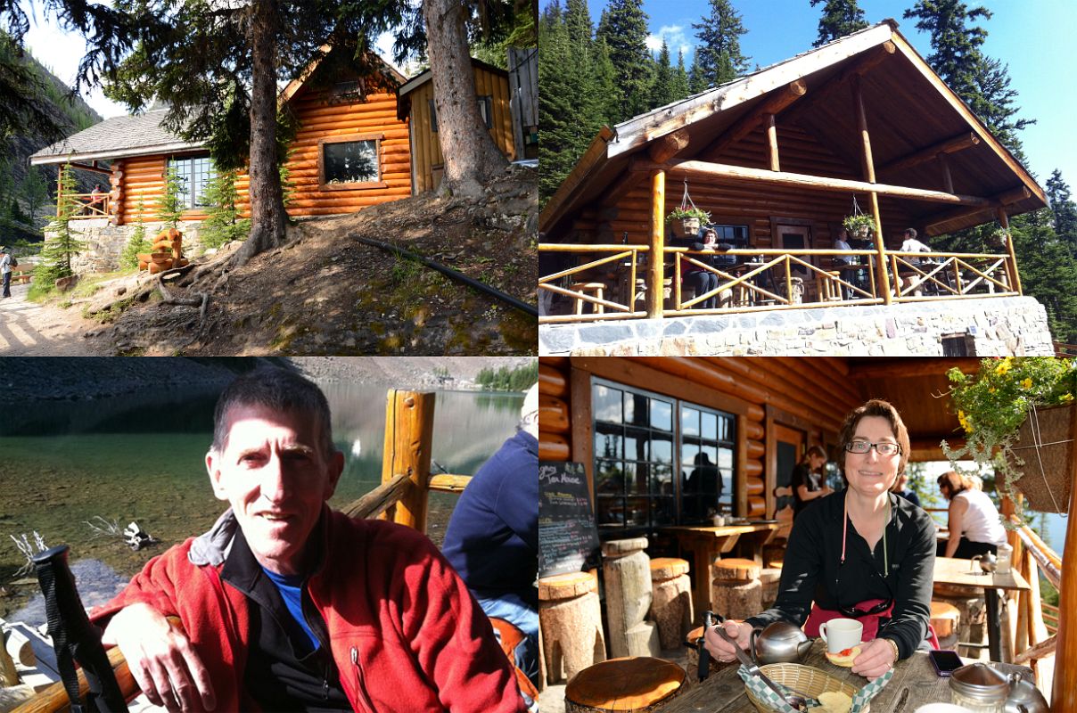 07 Jerome Ryan and Charlotte Ryan Enjoy A Snack At Lake Agnes Teahouse At Lake Louise